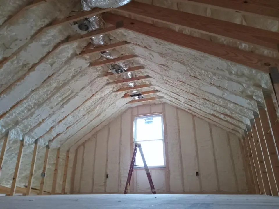 Spray foam roofing application for Crawl Space Insulation project in Sanford